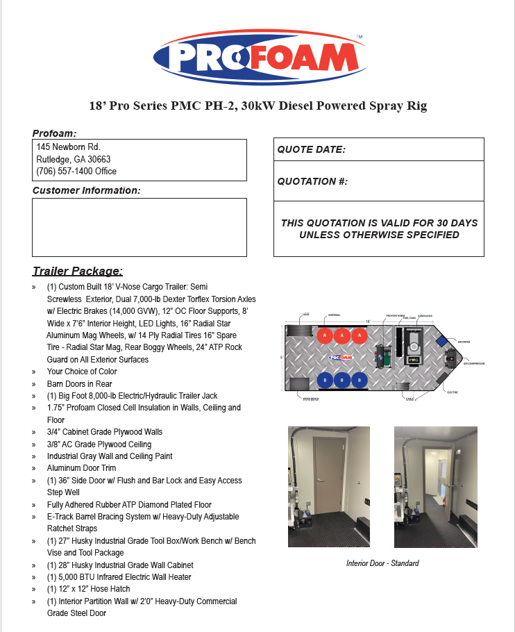 18’ Pro Series PMC PH-2, 30kW Diesel Powered Spray Rig