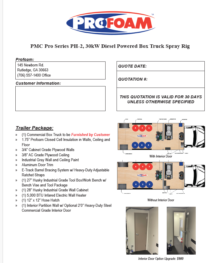 PMC Pro Series PH-2, 30kW Diesel Powered Box Truck Spray Rig