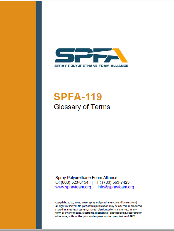 SPFA-119 Glossary of Terms