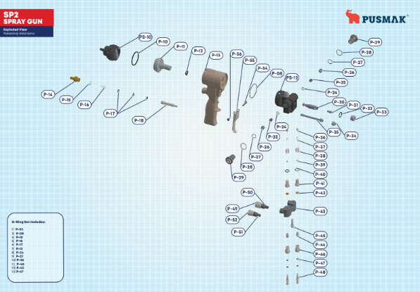 Profoam Pusmak SP2 Gun Diagram