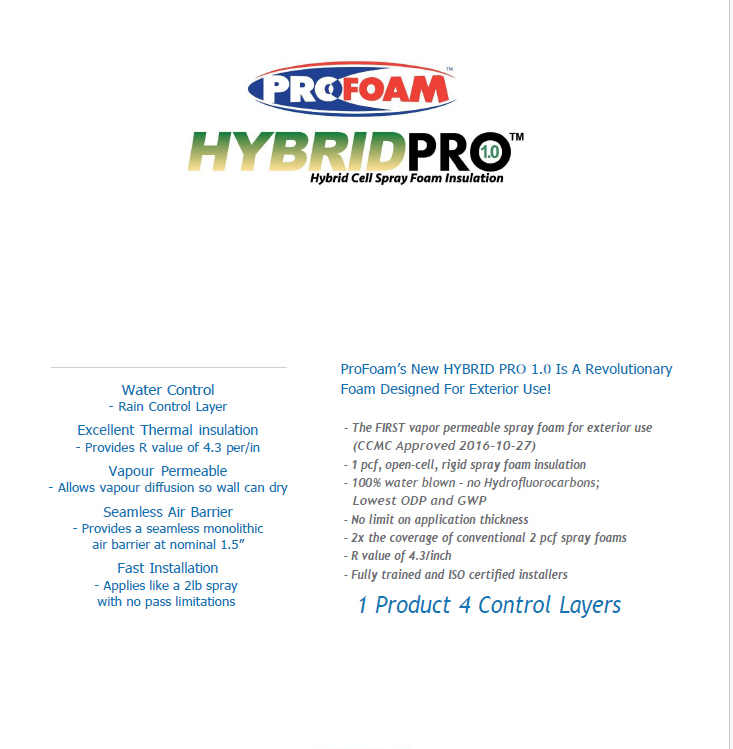 Elastochem Hybrid Pro 1# Foam Technical Data Sheet (TDS)