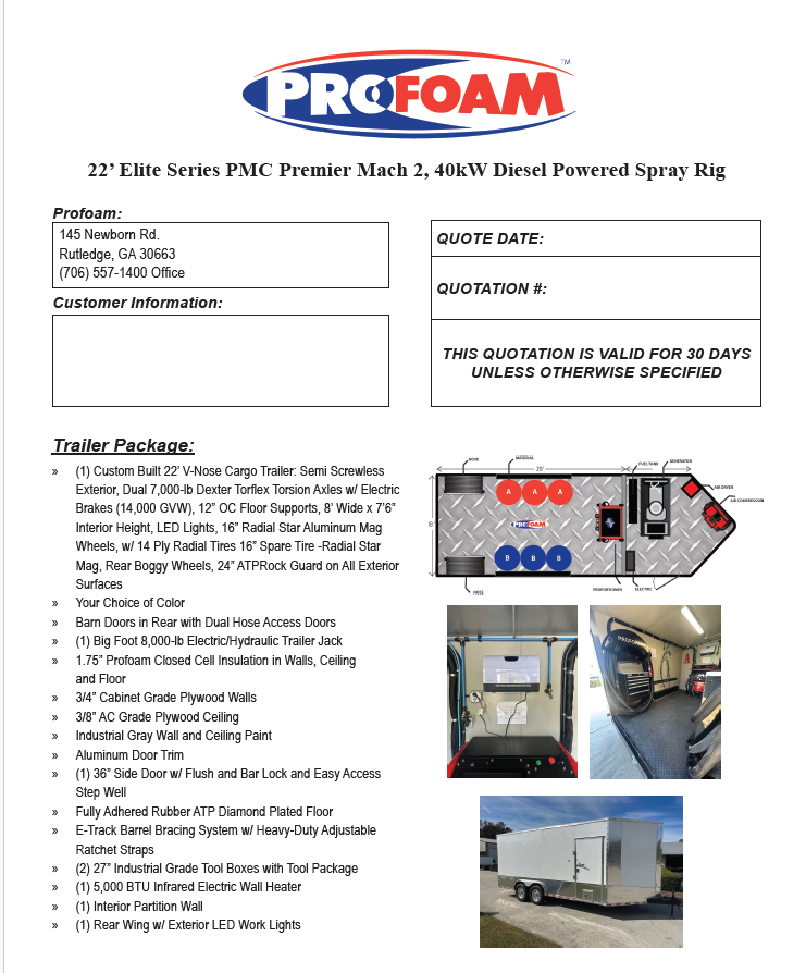 22' Elite Series PMC Permier Mach 2 40kw Diesel Powered Spray Rig