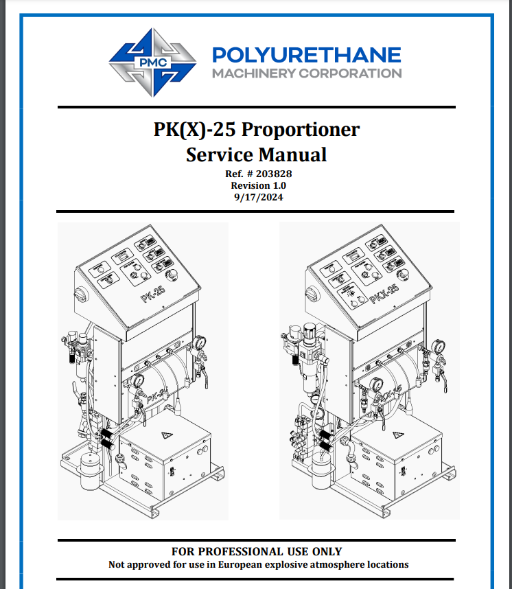 PMC PK-25 Proportioner Service Manual