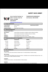 Armor Coat 100 Safety Data Sheet (SDS)
