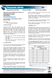 Accufoam Closed Cell HFO Spray Foam Evaluation Report-833