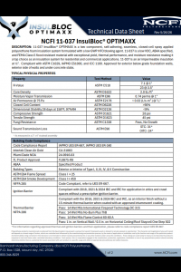 Insulbloc Optimaxx 11-037 Technical Data Sheet