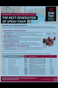 Handi-Foam E84 Spray Foam Insulation Flyer
