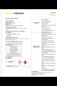 Accufoam ISO Safety Data Sheet (SDS)