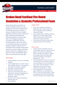 Kraken Bond FastCoat Insulation Technical Data Sheet (TDS)