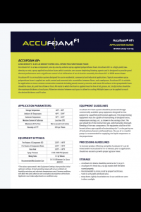 Accufoam AF1 Application Guide