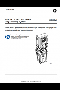 Graco Reactor 2 E-30 and E-XP2 Operations Manual