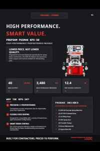 Profoam Pusmak KPX-50 High Performance Package Brochure