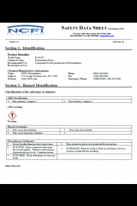 NCFI B-24-023 Safety Data Sheet (SDS)