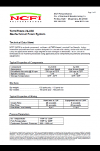 NCFI Terrathane 24-038 Technical Data Sheet (TDS)