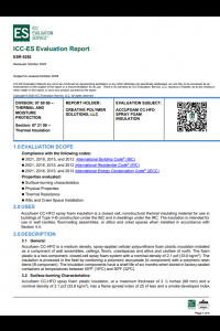 Accufoam CC HFO Evaluation Report-ESR 5252