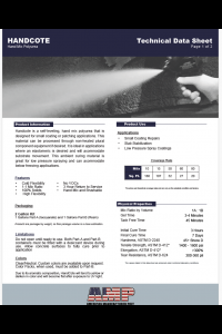 AMP HandCote Polyurea Technical Data Sheet (TDS)