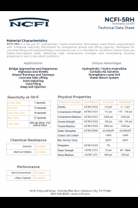 NCFI 24-011 Technical Data Sheet (TDS)