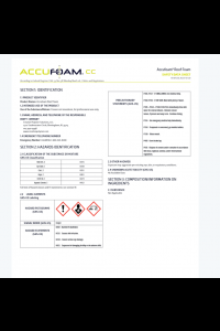 Accufoam 2.8 Roofing Foam Safety Data Sheet (SDS)