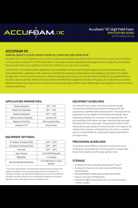 Accufoam Open Cell Application Guide