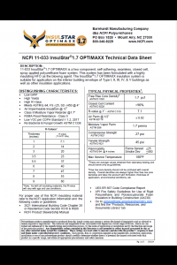 NCFI 11-033-InsulStar Optimaxx 1.7 Technical Data Sheet (TDS)