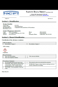 NCFI B-24-042 Safety Data Sheet (SDS)