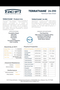 NCFI 24-010 Technical Data Sheet (TDS)