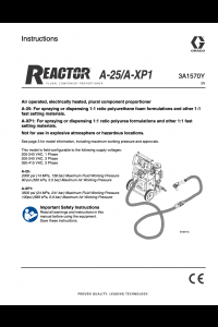 Graco A-25, A-XP1 Parts and Repair Manual