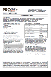 Profoam ProFill Plus High Yield Open Cell Technical Data Sheet (TDS)