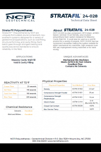 NCFI Strata-Fill 24-028 Technical Data Sheet (TDS)
