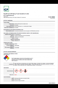 Handi-Foam E84 Spray Foam Insulation A Side Safety Data Sheet (SDS)