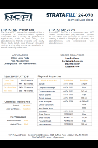 NCFI Strata-Fill 24-070 Technical Data Sheet (TDS)