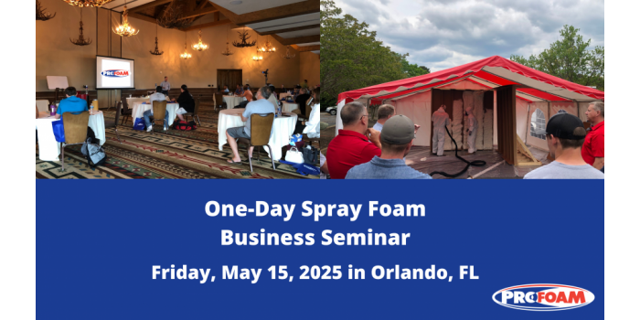 One Day Spray Foam Seminar -Orlando, FL-$149 per person