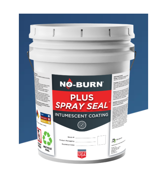 No-Burn Plus Spray Seal Intumescent Coating, 5 gallons, Light Gray
