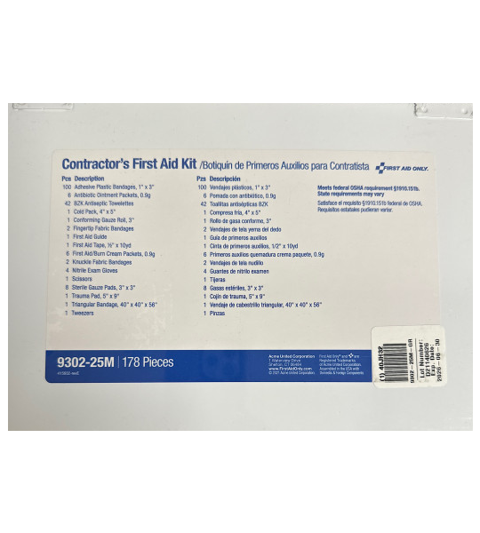 First Aid Kit, 25 person