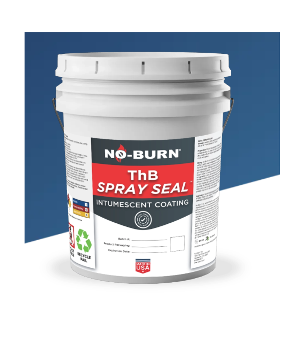 No-Burn ThB Spray Seal Intumescent Coating, 5 gallons, Light Gray