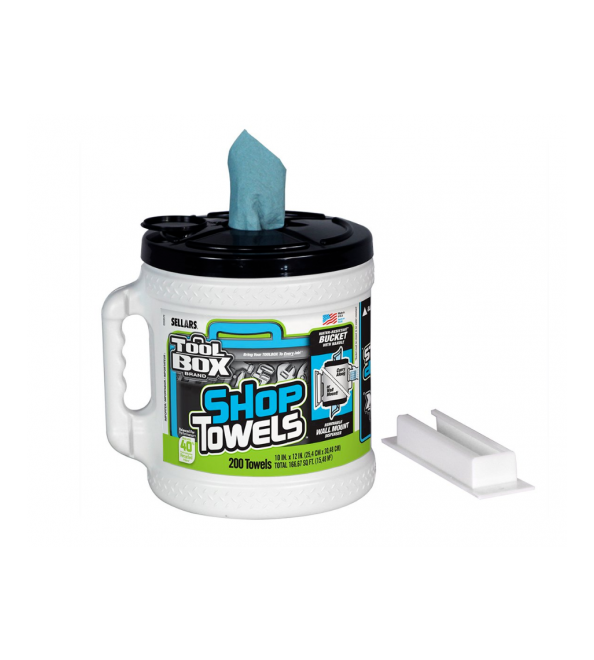 Sellars Toolbox Big Grip Blue Shop Towels Kit