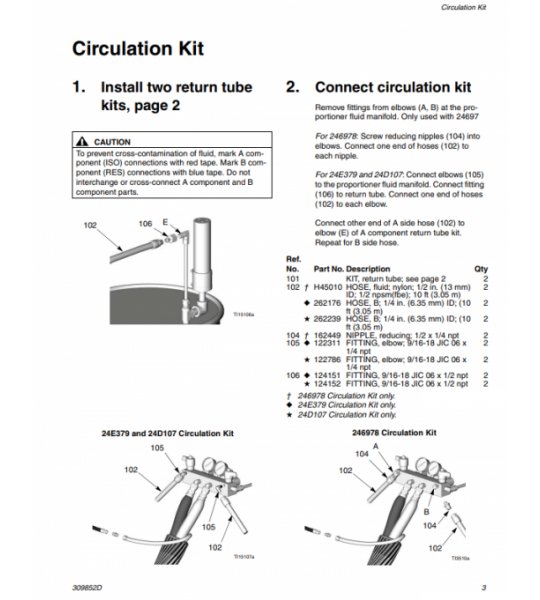 Graco Drum Return Tube Accessory Kit