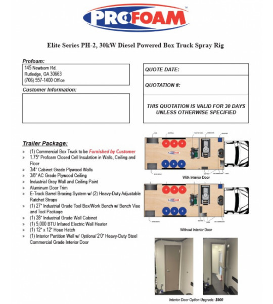 Elite Series PH-2 30kw Diesel Powered Box Truck Spray Rig