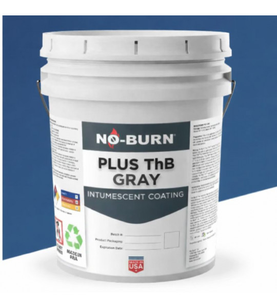 No-Burn Plus ThB Intumescent Coating , 5 Gallons, Gray