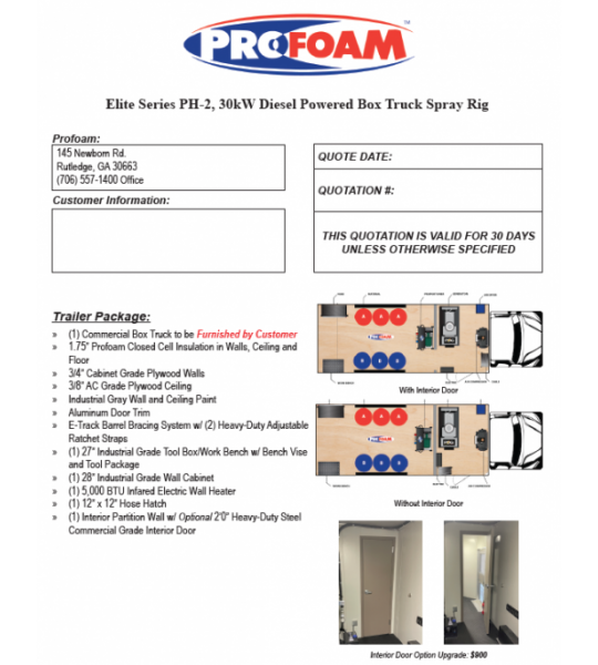 Elite Series PH-2 30kw Diesel Powered Box Truck Spray Rig