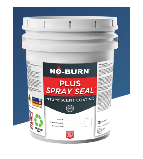 No-Burn Plus Spray Seal Intumescent Coating, 5 gallons, Light Gray