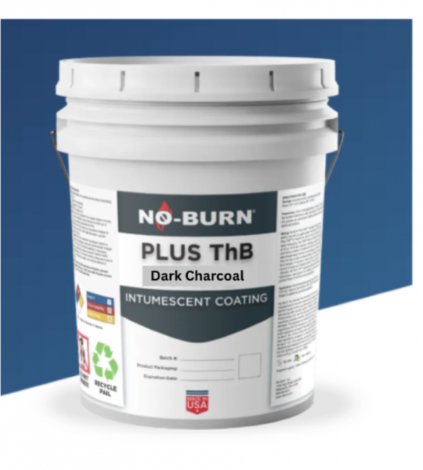 No-Burn Plus ThB Intumescent Coating , 5 gallons, Dark Charcoal